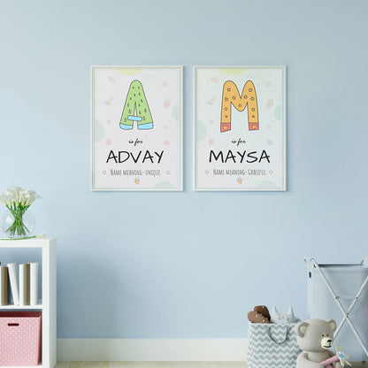 DOODLE'S ABC NAME FRAME - MINT - Tinycubs - 