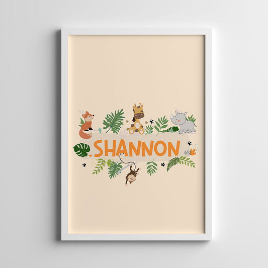 DOODLE'S NAME FRAME - BABY ANIMALS - Tinycubs - 
