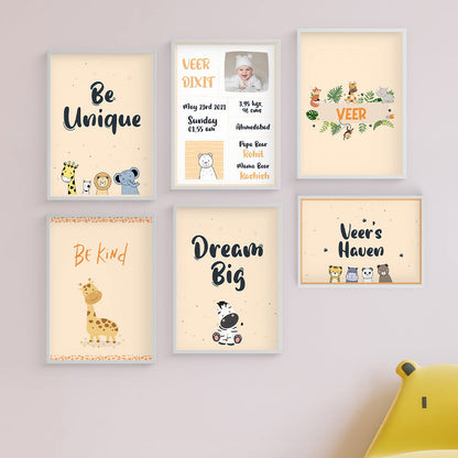 DOODLE'S WALL ART - BABY ANIMALS (Set of 6) - Tinycubs - 