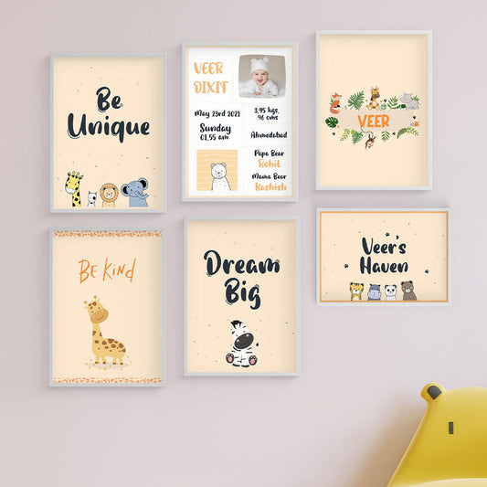 DOODLE'S WALL ART - BABY ANIMALS (Set of 6) - Tinycubs - 