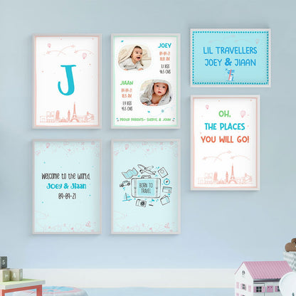 DOODLE'S WALL ART - LIL TRAVELLERS (Set of 6) - Tinycubs - 