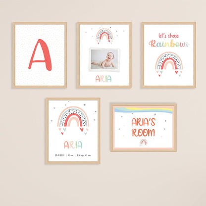 DOODLE'S WALL ART - MAGICAL RAINBOWS (Set of 5) - Tinycubs - 