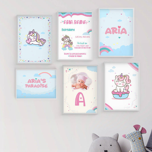 DOODLE'S WALL ART - UNICORN DREAMS (Set of 6) - Tinycubs - 