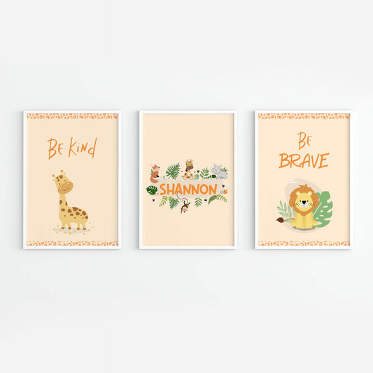 DOODLE'S WALL FRAMES - BABY ANIMALS (Set of 3) Style 1 - Tinycubs - 