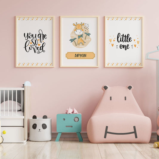 DOODLE'S WALL FRAMES - BABY ANIMALS (Set of 3) Style 2 - Tinycubs - 