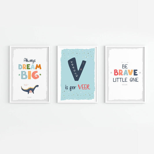 DOODLE'S WALL FRAMES - DINO FRIEND (Set of 3) Style 1 - Tinycubs - 
