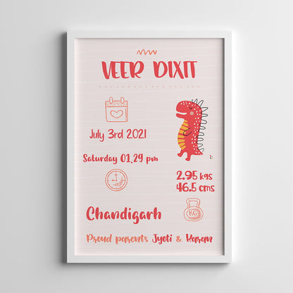 DOODLE'S WALL FRAMES - DINO FRIEND (Set of 3) Style 2 - Tinycubs - 