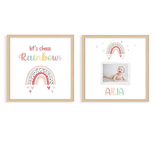 DOODLE'S WALL FRAMES - LET'S CHASE RAINBOWS (Set of 2) - Tinycubs - 