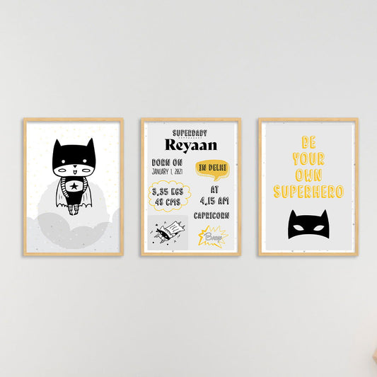 DOODLE'S WALL FRAMES - SUPERBABY (Set of 3) Style 2 - Tinycubs - 