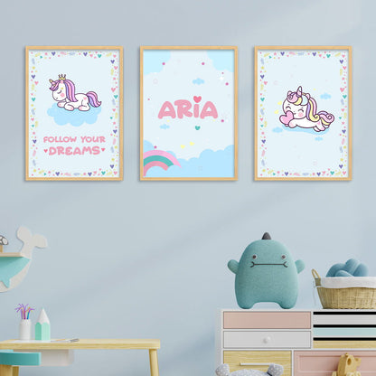 DOODLE'S WALL FRAMES - UNICORN DREAMS (Set of 3) Style 1 - Tinycubs - 