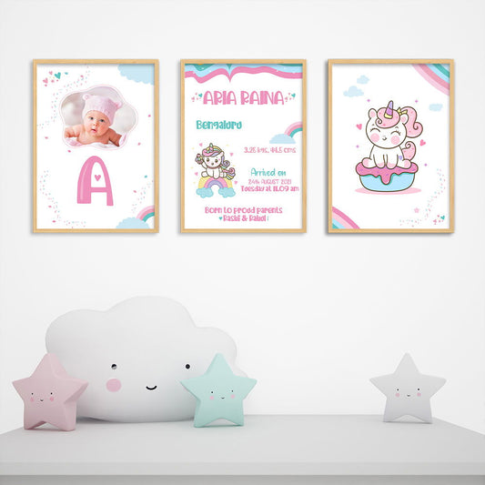 DOODLE'S WALL FRAMES - UNICORN DREAMS (Set of 3) Style 2 - Tinycubs - 