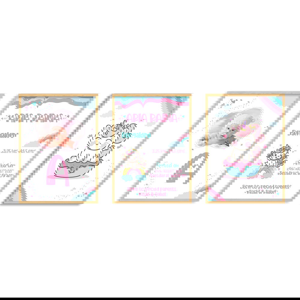 DOODLE'S WALL FRAMES - UNICORN DREAMS (Set of 3) Style 2 - Tinycubs - 