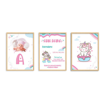DOODLE'S WALL FRAMES - UNICORN DREAMS (Set of 3) Style 2 - Tinycubs - 