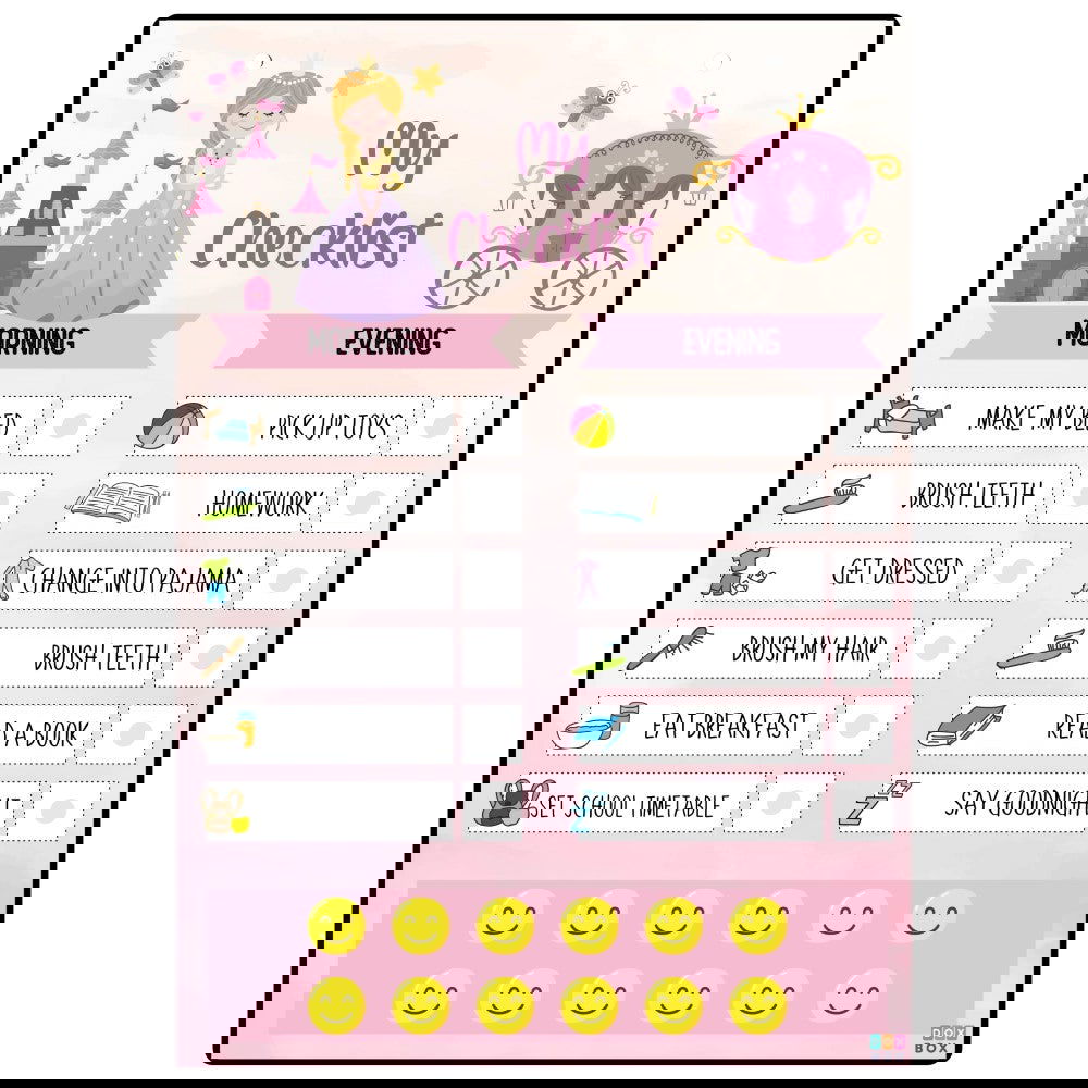 Daily Responsibility Chart - Princess - Tinycubs - 