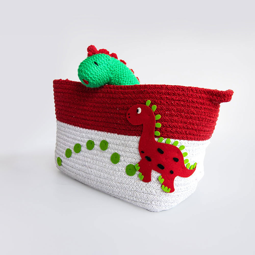 Dino Friend- Cotton Rope Baskets (Set Of 2) - Tinycubs - 