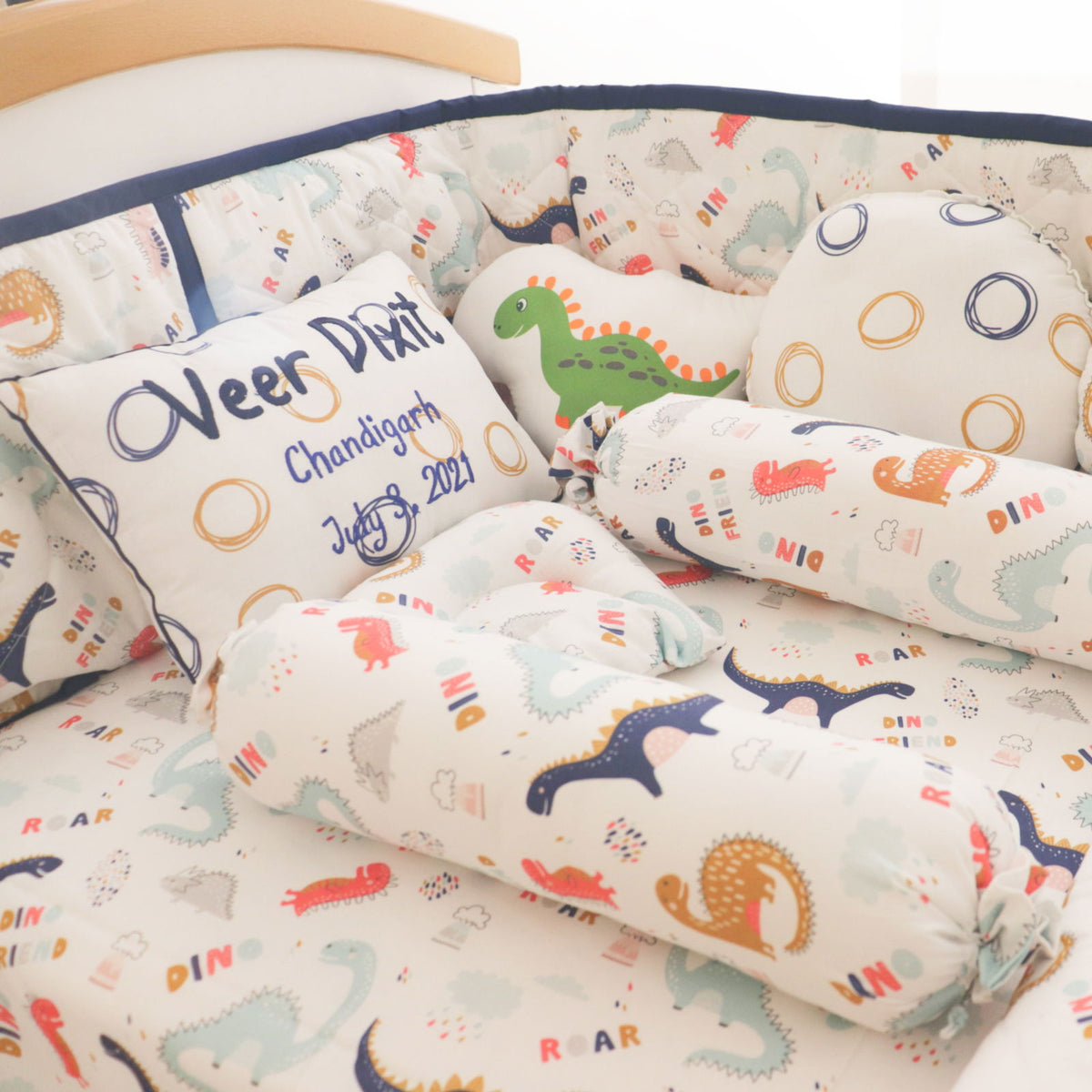 Dino Friend- Organic Cot Bedding Gift Set - Tinycubs - 
