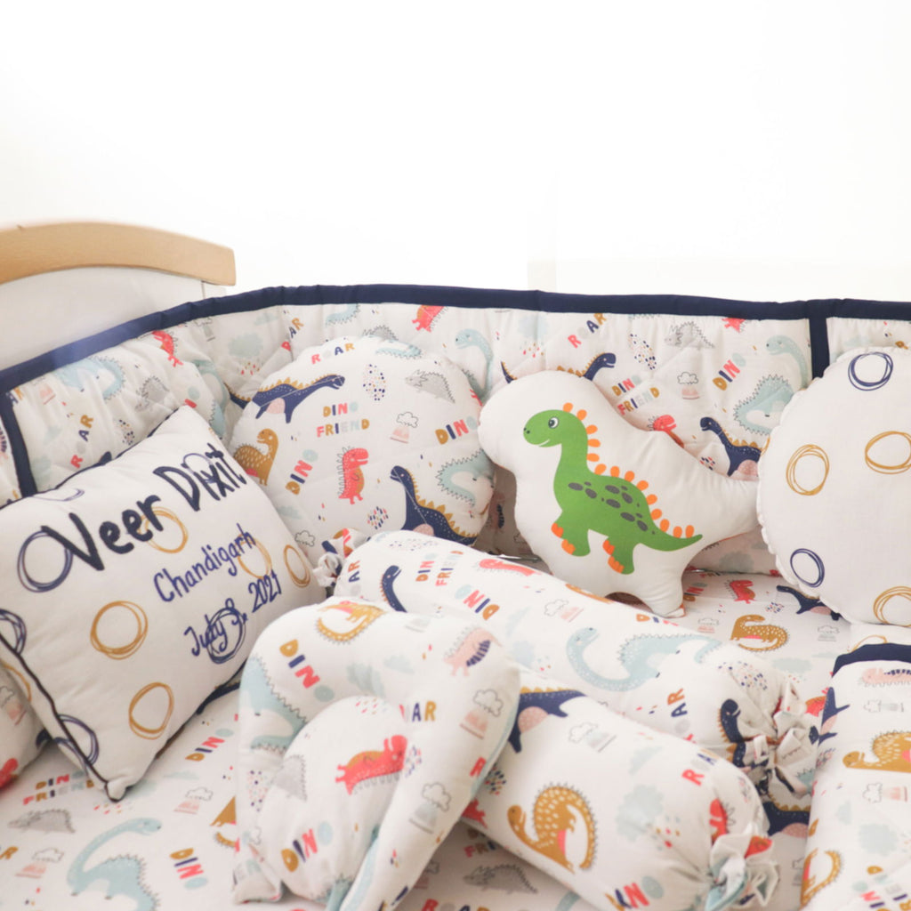 Dino Friend- Organic Cot Bedding Gift Set - Tinycubs - 