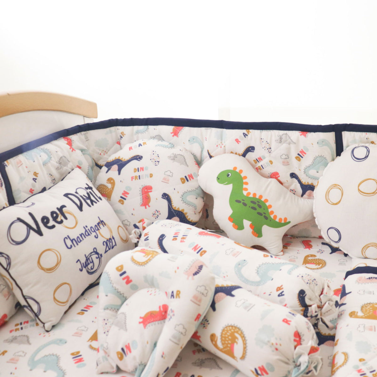 Dino Friend- Organic Cot Bedding Gift Set - Tinycubs - 