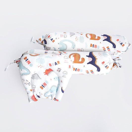 Dino Friend - Cot Bedsheet Set (Fitted) - Tinycubs - 