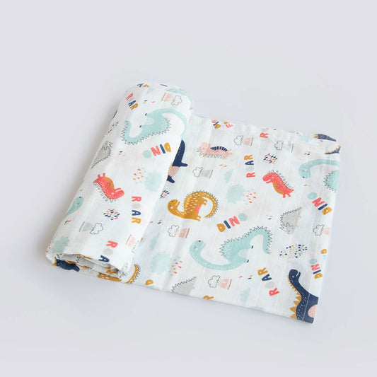 Dino Friend - Organic Luxury Swaddle - Tinycubs - 