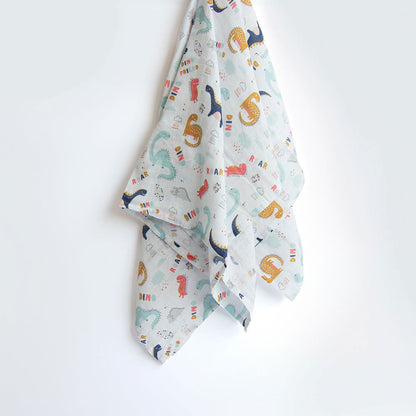Dino Friend - Organic Luxury Swaddle - Tinycubs - 