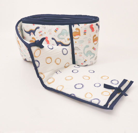 Dino Friend - Quilted Cot Bumper - Tinycubs - 