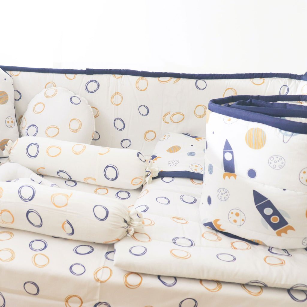 Dino Friend - Quilted Cot Bumper - Tinycubs - 
