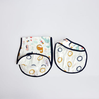 Dino Friend - Reversible Bib & Burpy Cloth Set - Tinycubs - 