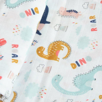 Dino Friend - Reversible Bib & Burpy Cloth Set - Tinycubs - 