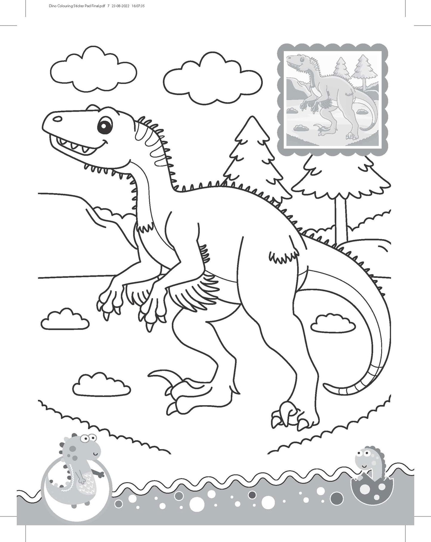Dinosaurs- It's Colour time with Stickers - Tinycubs - 