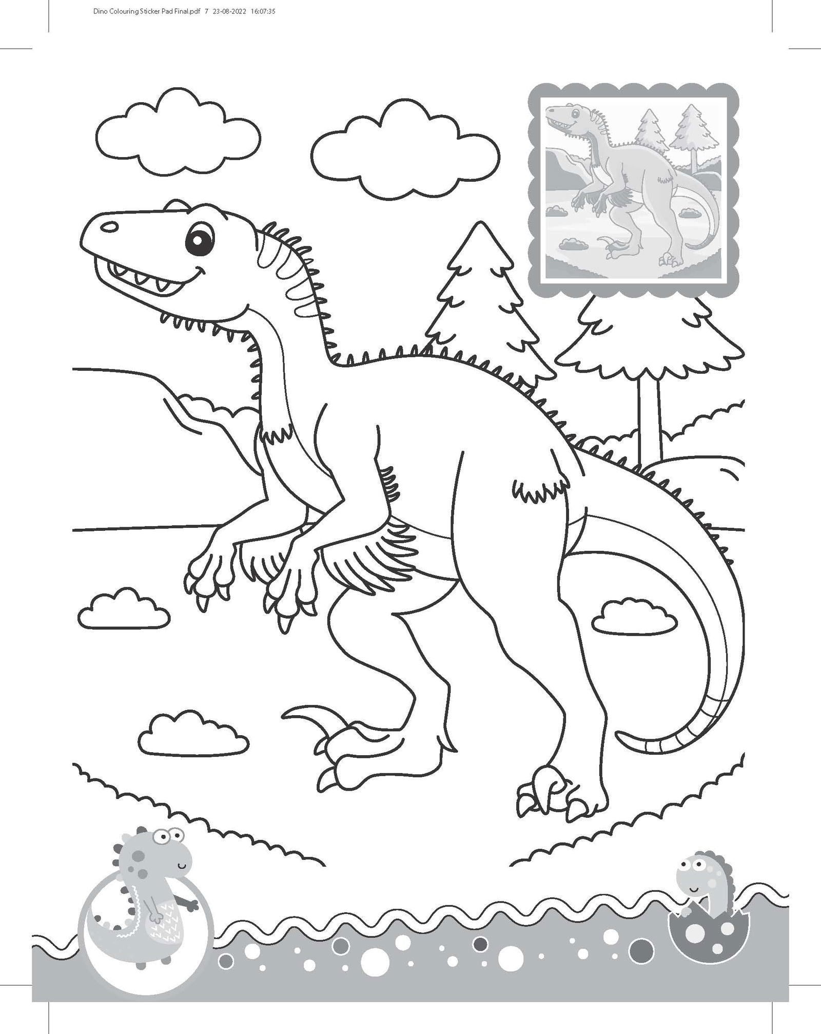 Dinosaurs- It's Colour time with Stickers - Tinycubs - 