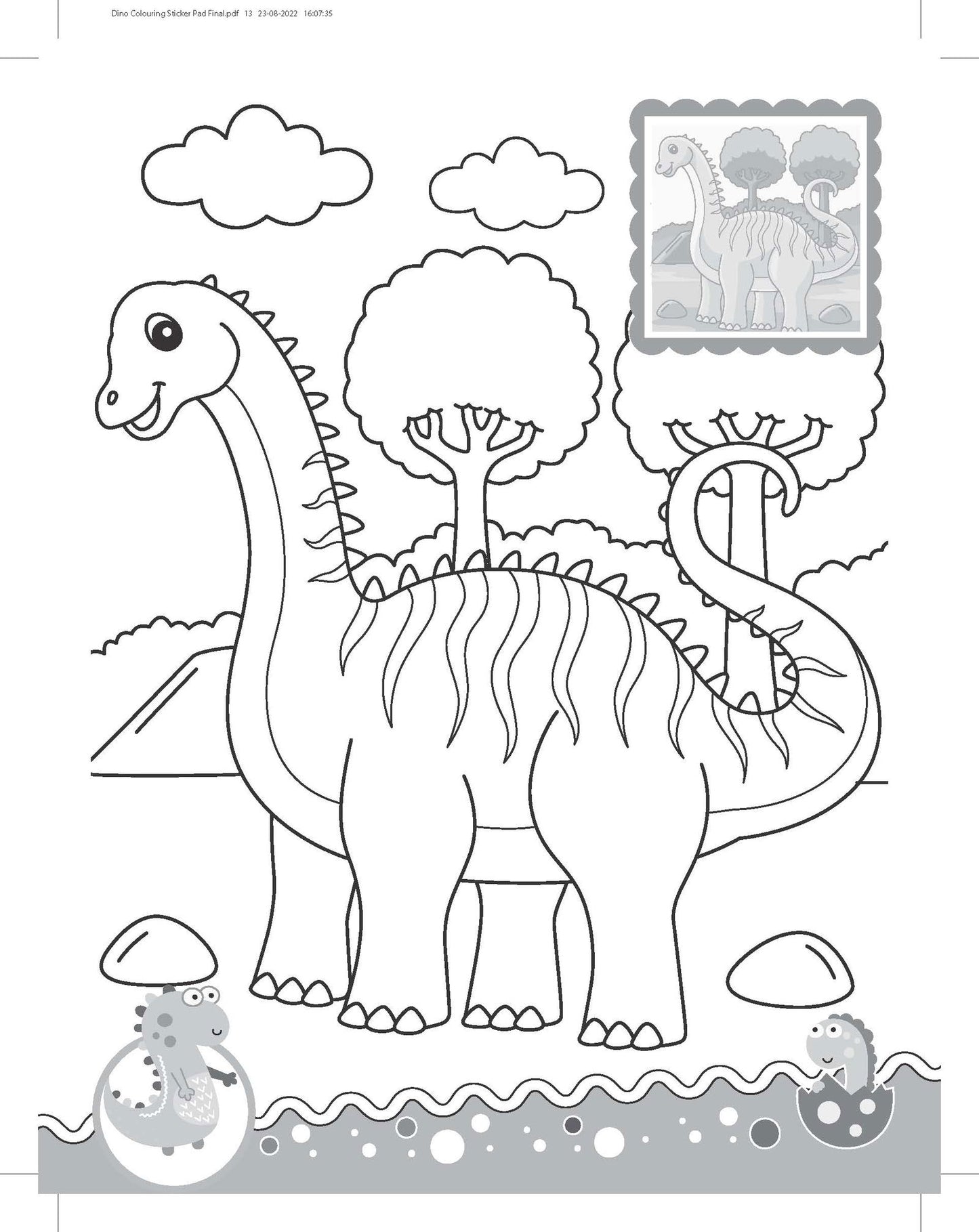Dinosaurs- It's Colour time with Stickers - Tinycubs - 