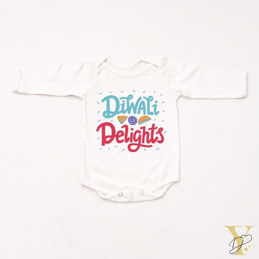 Diwali Delights Personalised Bodysuit - full sleeves - Tinycubs - 