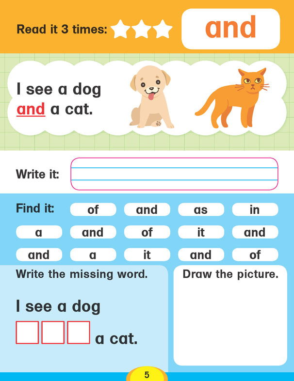 Dolch Sight Words Level 1- Simple Words and Activities for Beginner Readers - Tinycubs - 