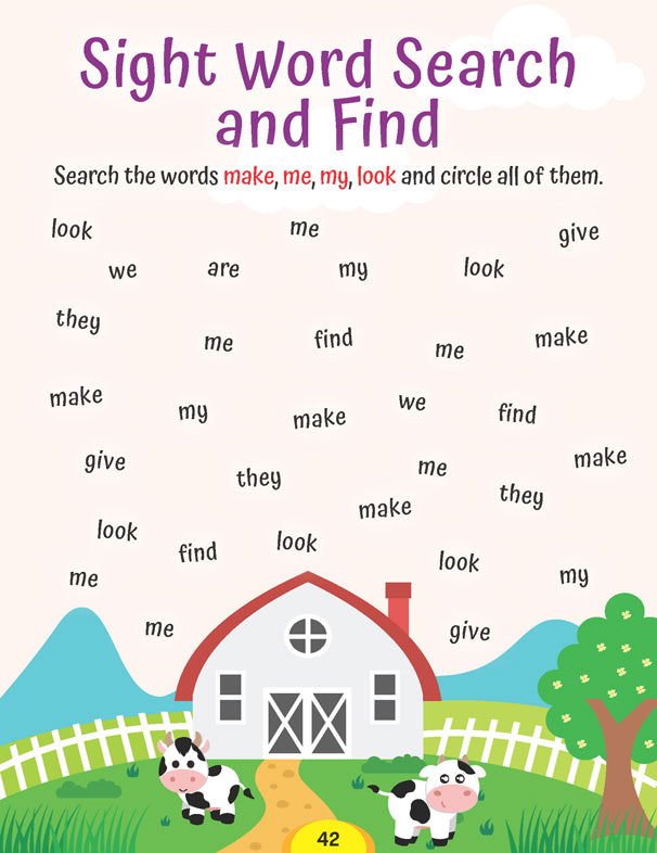 Dolch Sight Words Level 1- Simple Words and Activities for Beginner Readers - Tinycubs - 