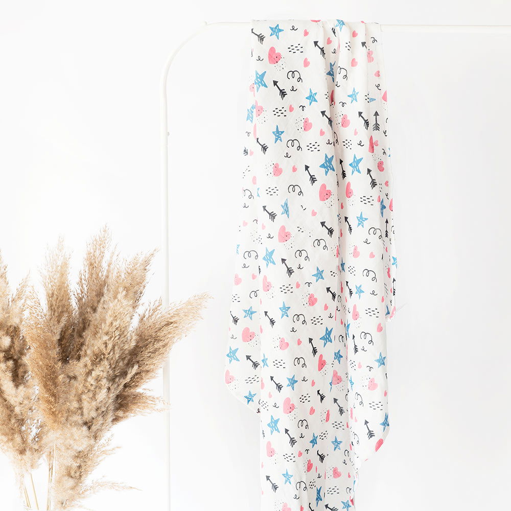Doodle Arrows - Organic Luxury Swaddle - Tinycubs - 