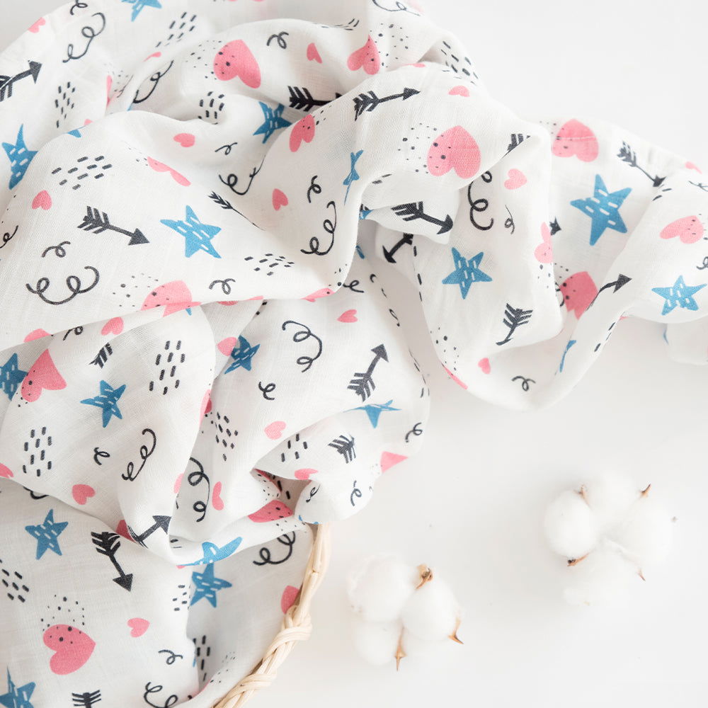 Doodle Arrows - Organic Luxury Swaddle - Tinycubs - 