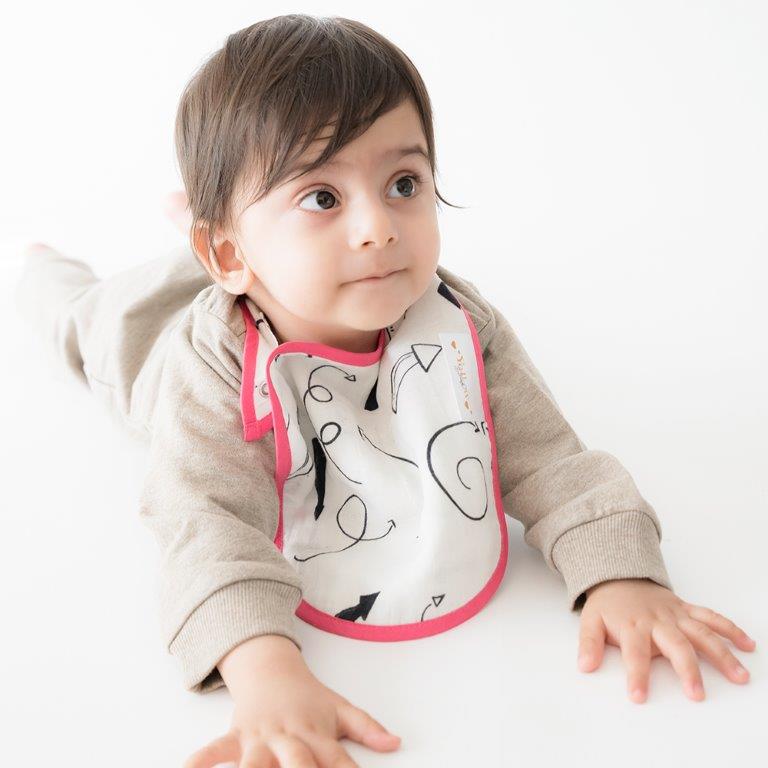 Doodle Arrows - Reversible Bib & Burpy Cloth Set - Tinycubs - 