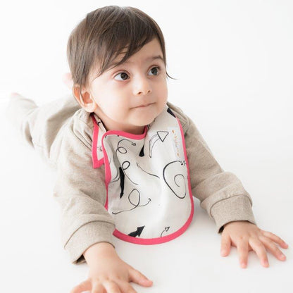 Doodle Arrows - Reversible Bib & Burpy Cloth Set - Tinycubs - 
