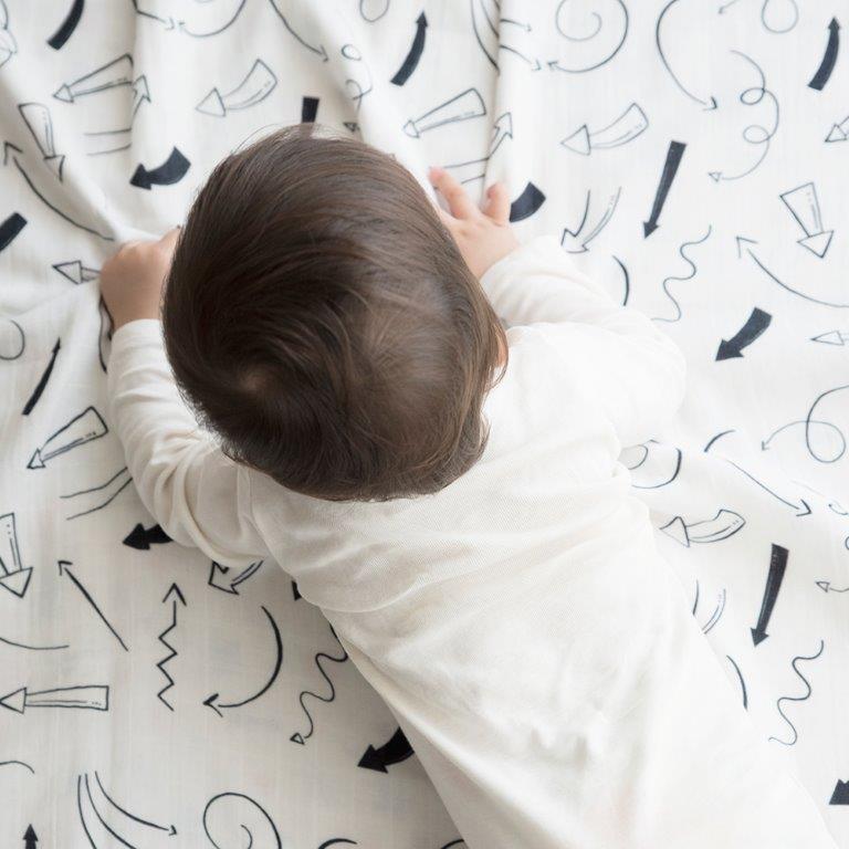 Doodle Arrows - Reversible Muslin Blanket - Tinycubs - 