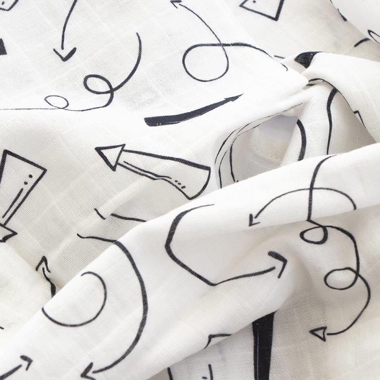 Doodle Arrows - Reversible Muslin Blanket - Tinycubs - 
