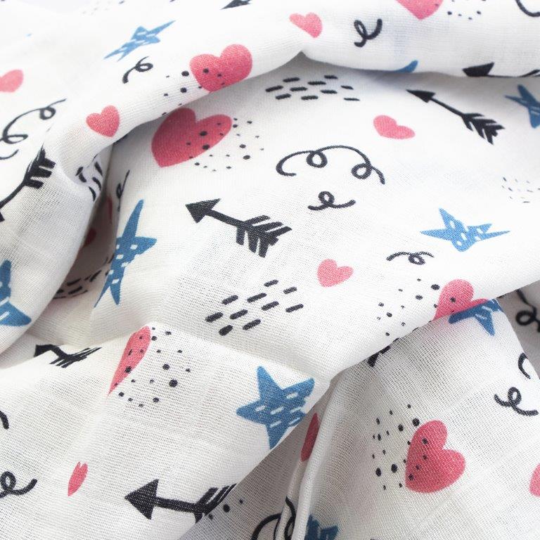 Doodle Arrows - Reversible Muslin Blanket - Tinycubs - 