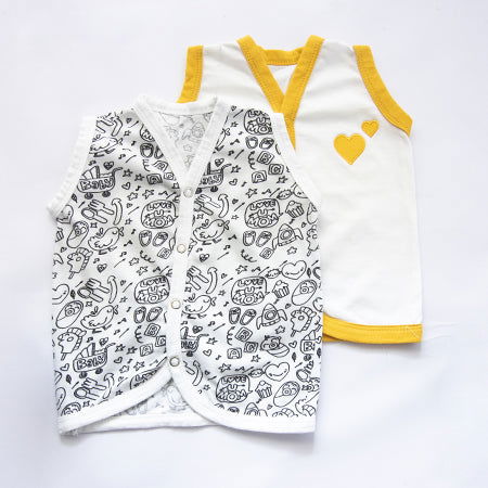 Doodle Baby Vests - Set Of 2 - Tinycubs - 