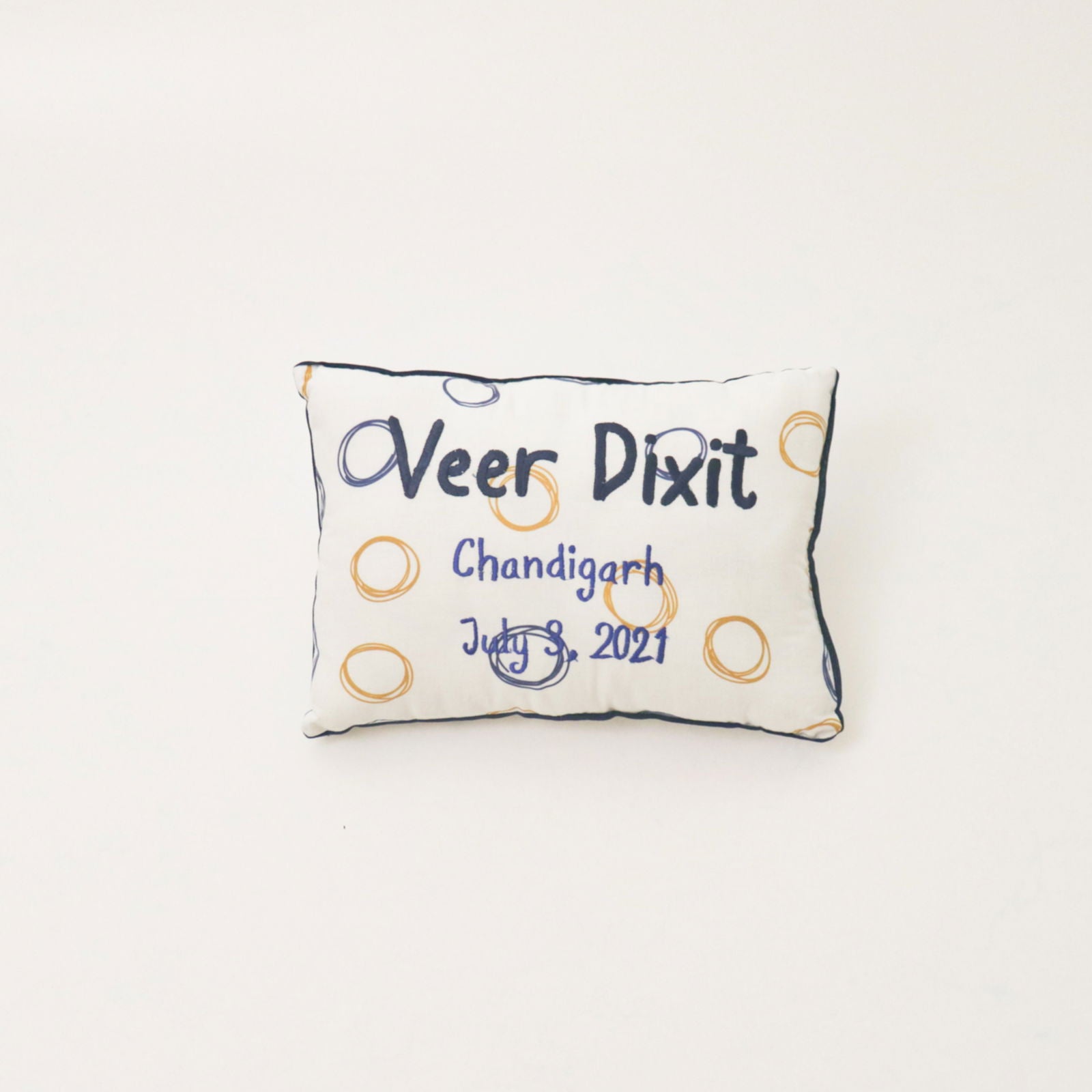Doodle Circles - Birth Stats Pillow - Tinycubs - 