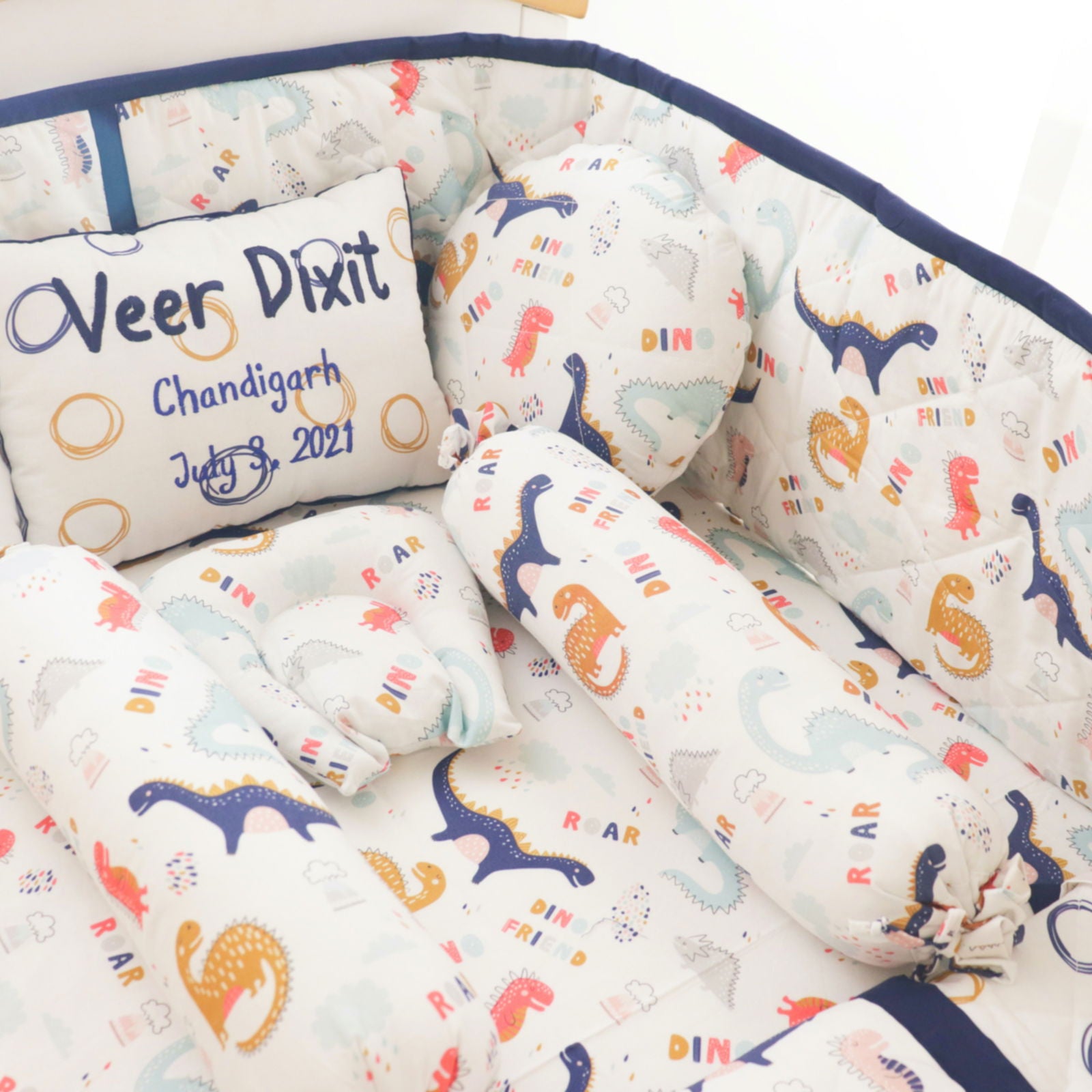 Doodle Circles - Birth Stats Pillow - Tinycubs - 