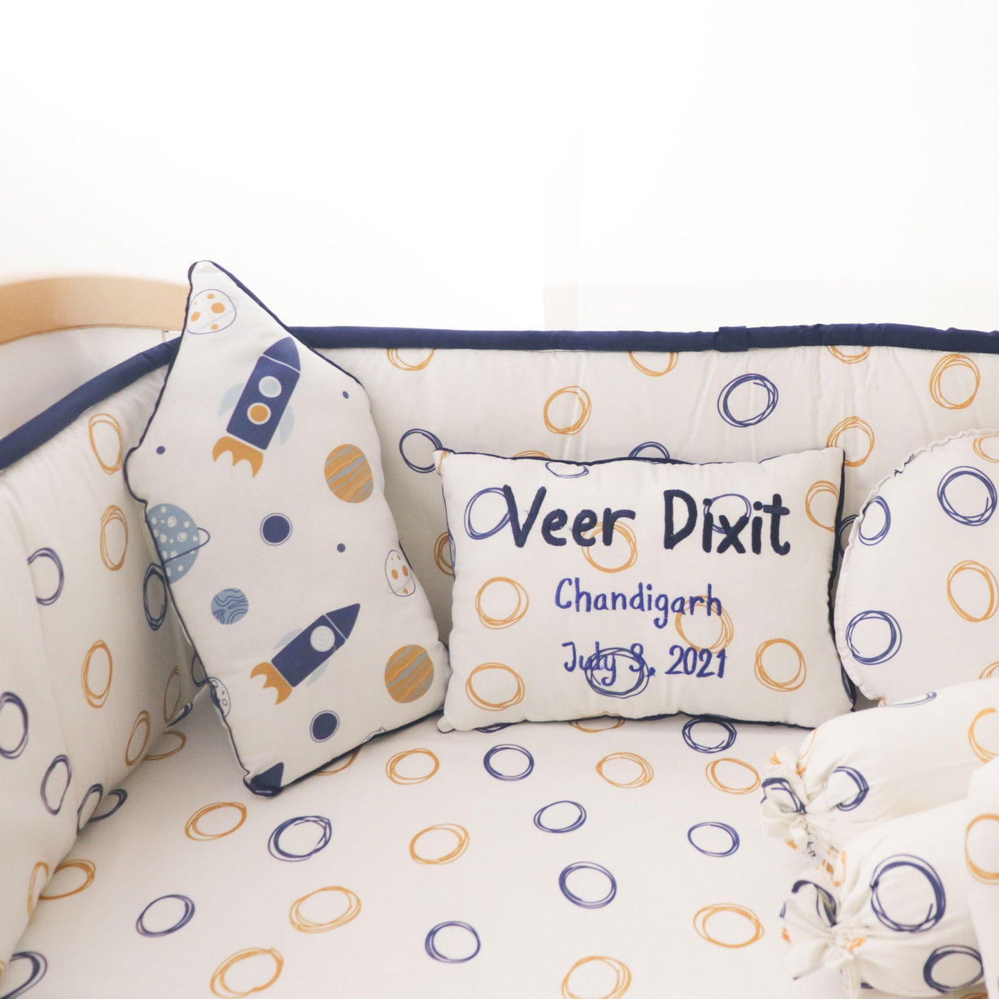 Doodle Circles - Birth Stats Pillow - Tinycubs - 