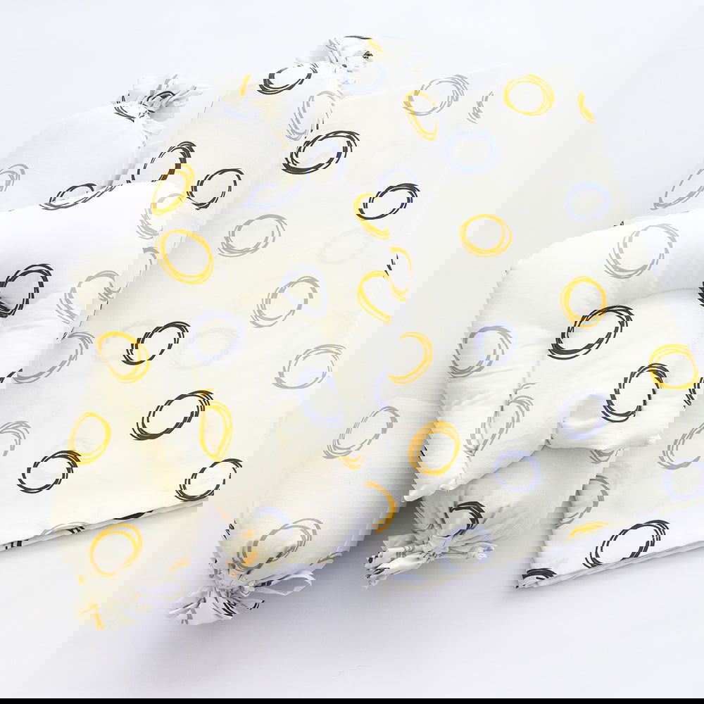 Doodle Circles - Cot Bedsheet Set (Fitted) - Tinycubs - 