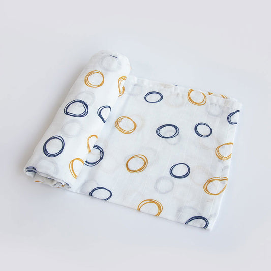 Doodle Circles - Organic Luxury Swaddle - Tinycubs - 