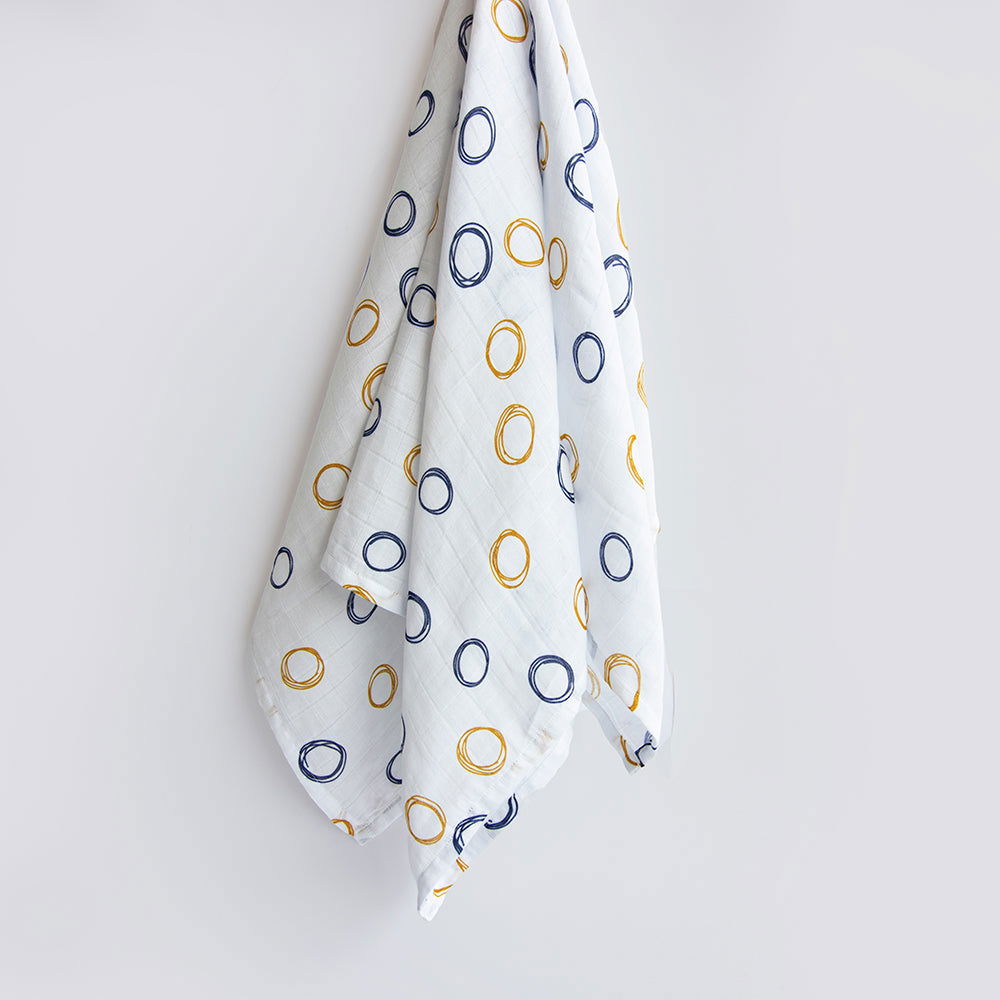 Doodle Circles - Organic Luxury Swaddle - Tinycubs - 