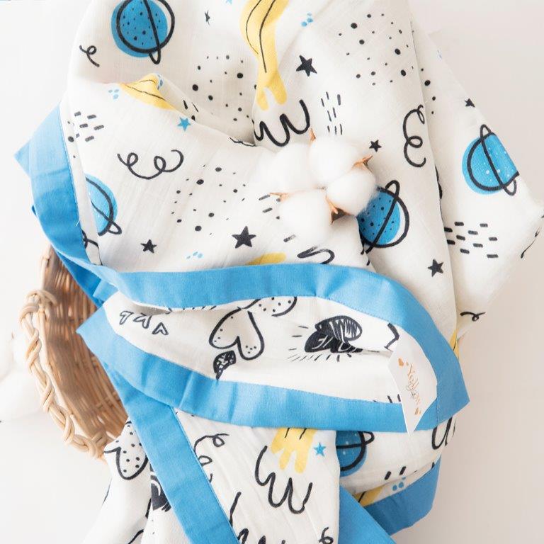 Doodle Hearts - Reversible Muslin Blanket - Tinycubs - 